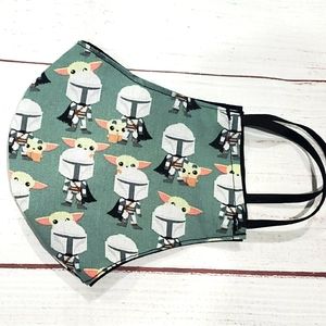 Baby yoda fabric face mask